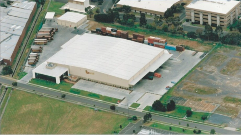 Aerial view of Kent Removals & Storage warehouse and logistics distribution facility